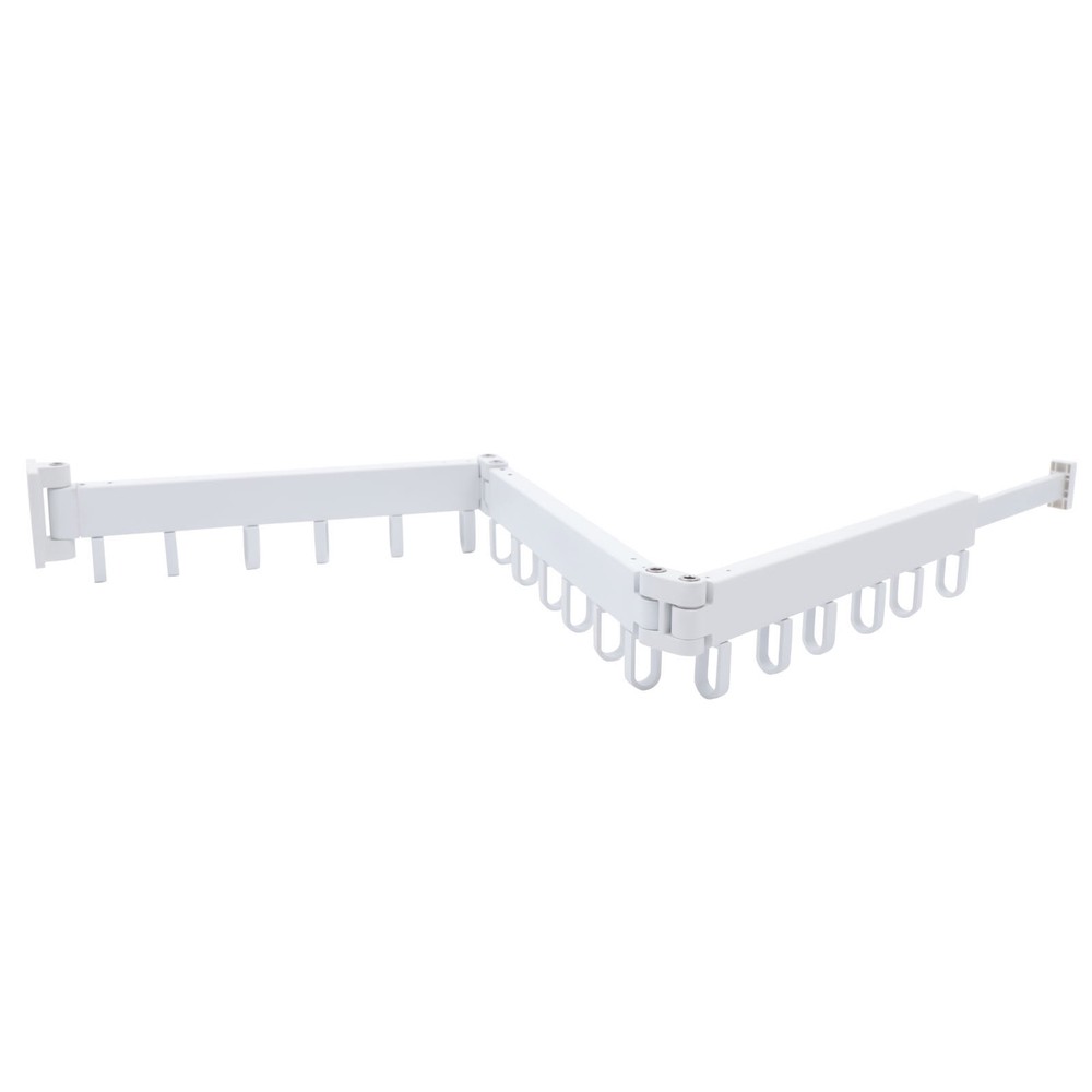 Tri-Fold Hanger Clothes Drying Rack Retractable Drying Rack Bearing 50kg White