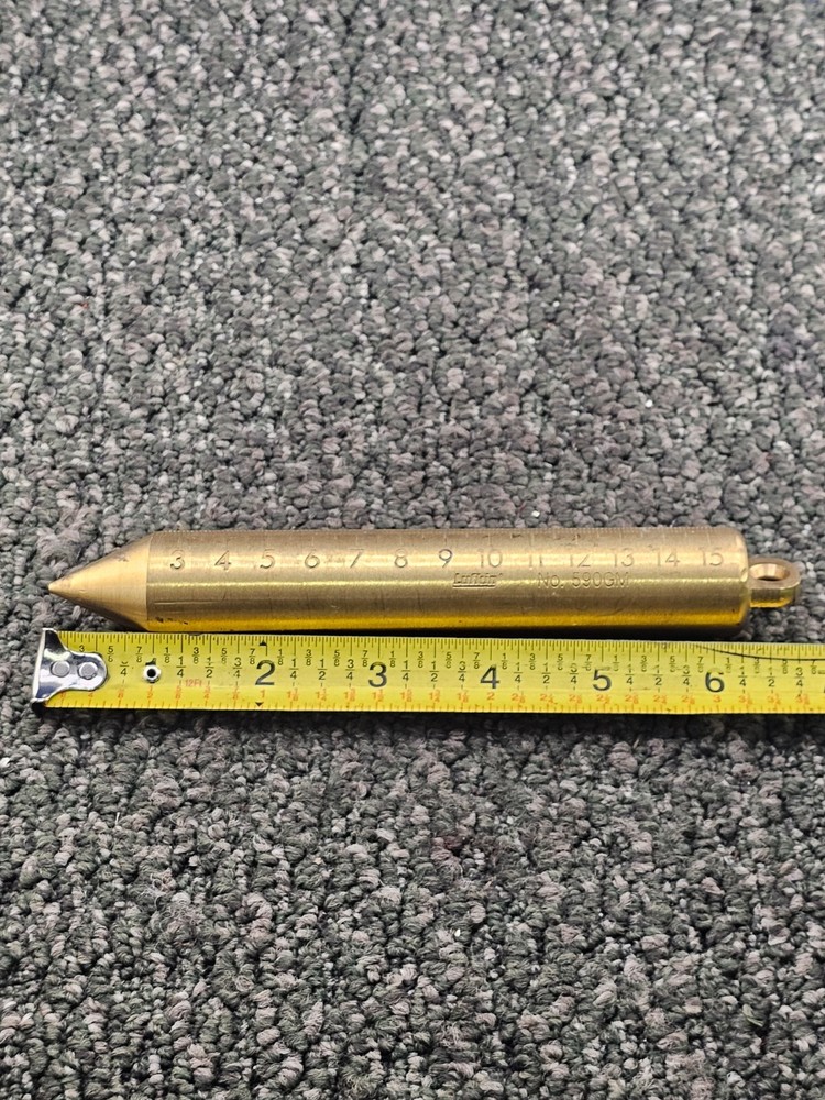 Lufkin 590GM Solid Brass Plumb Bob/ Tapered Point Tip