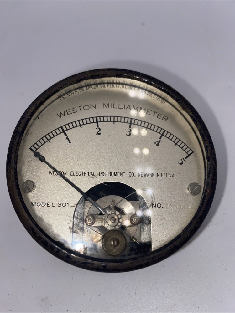 1930 Weston Voltmeter Model 301 Rusted Slightly On Sides Untested