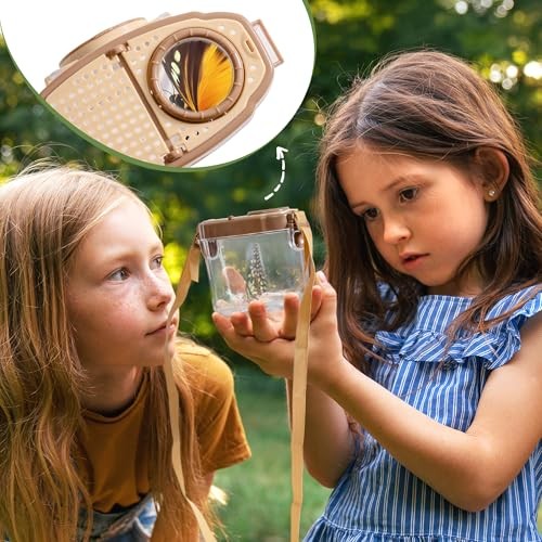 2Sets Bug Catcher for Kids, Sturdy Bug Catching Kit with Butterfly Net, Green