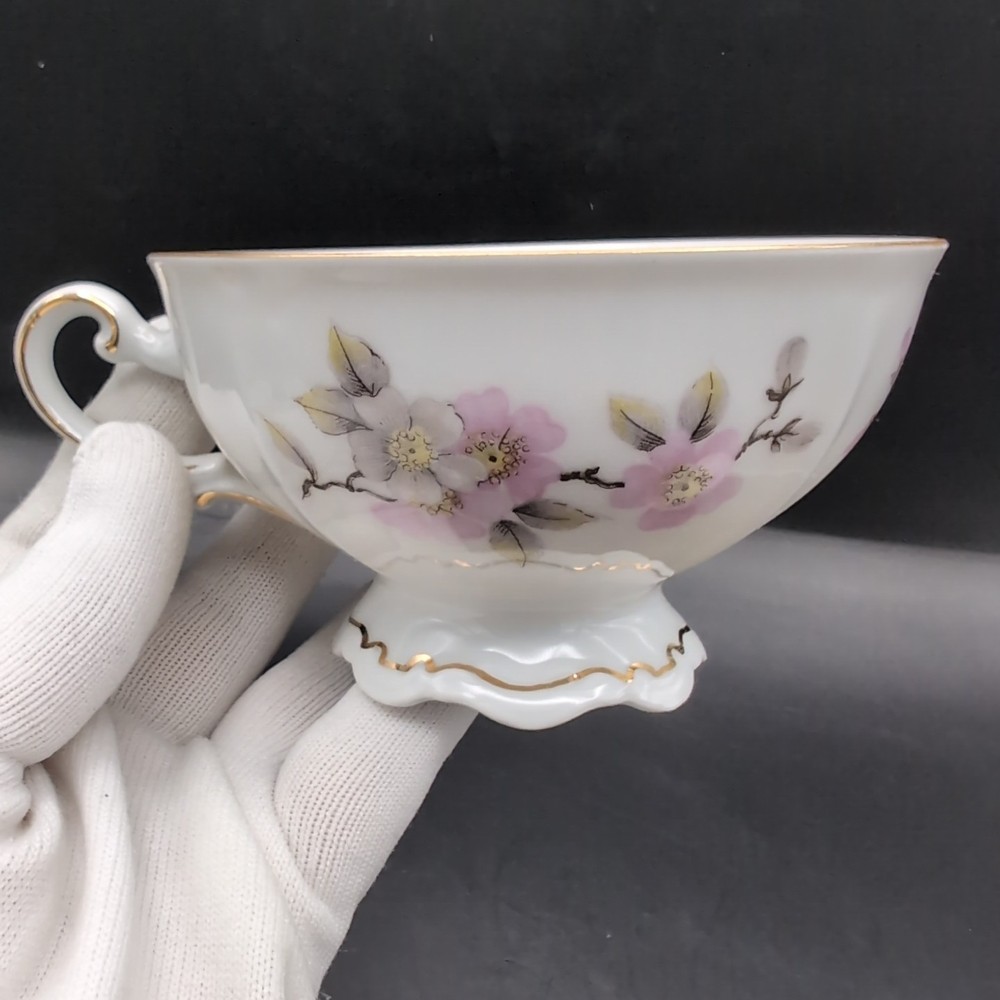 Set Of 7 Mitterteich "Springtime" Dinnerware Cup & Saucer