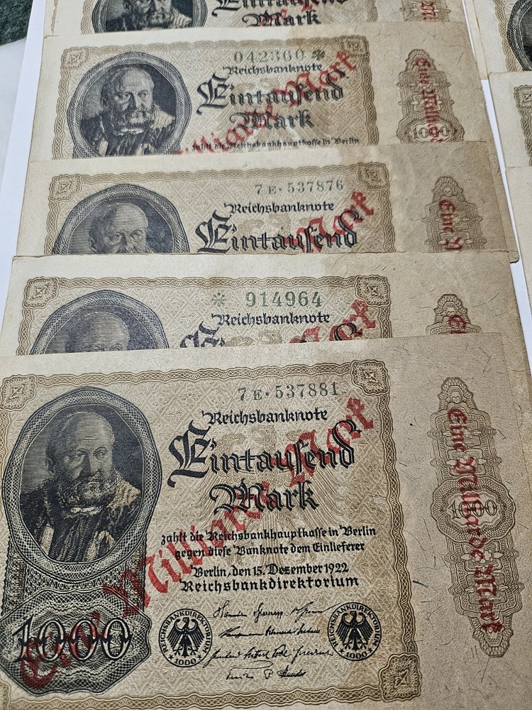 Germany banknote. Weimar. 1 Billion Banknote Bill