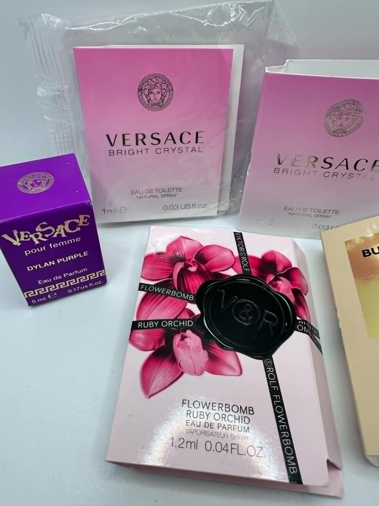 6 Pieces Sample Vials Perfume Versace Burberry V&R