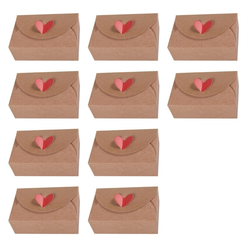 Multipurpose Romance Envelope Style Box Recycled Paper Heart Themed Fasteners