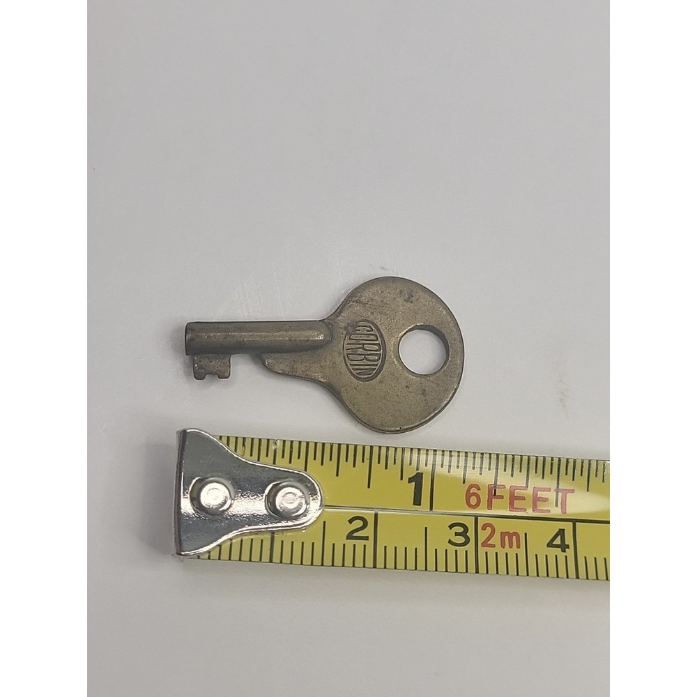Vintage Corbin Cabinet Lock Co Small Brass Key # D4
