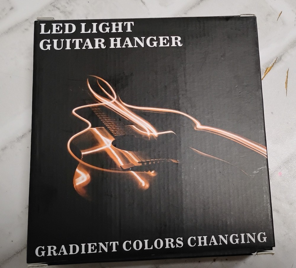 LED Light Guitar Wall Hanger-Remote- Gradient Colors Changing NIB