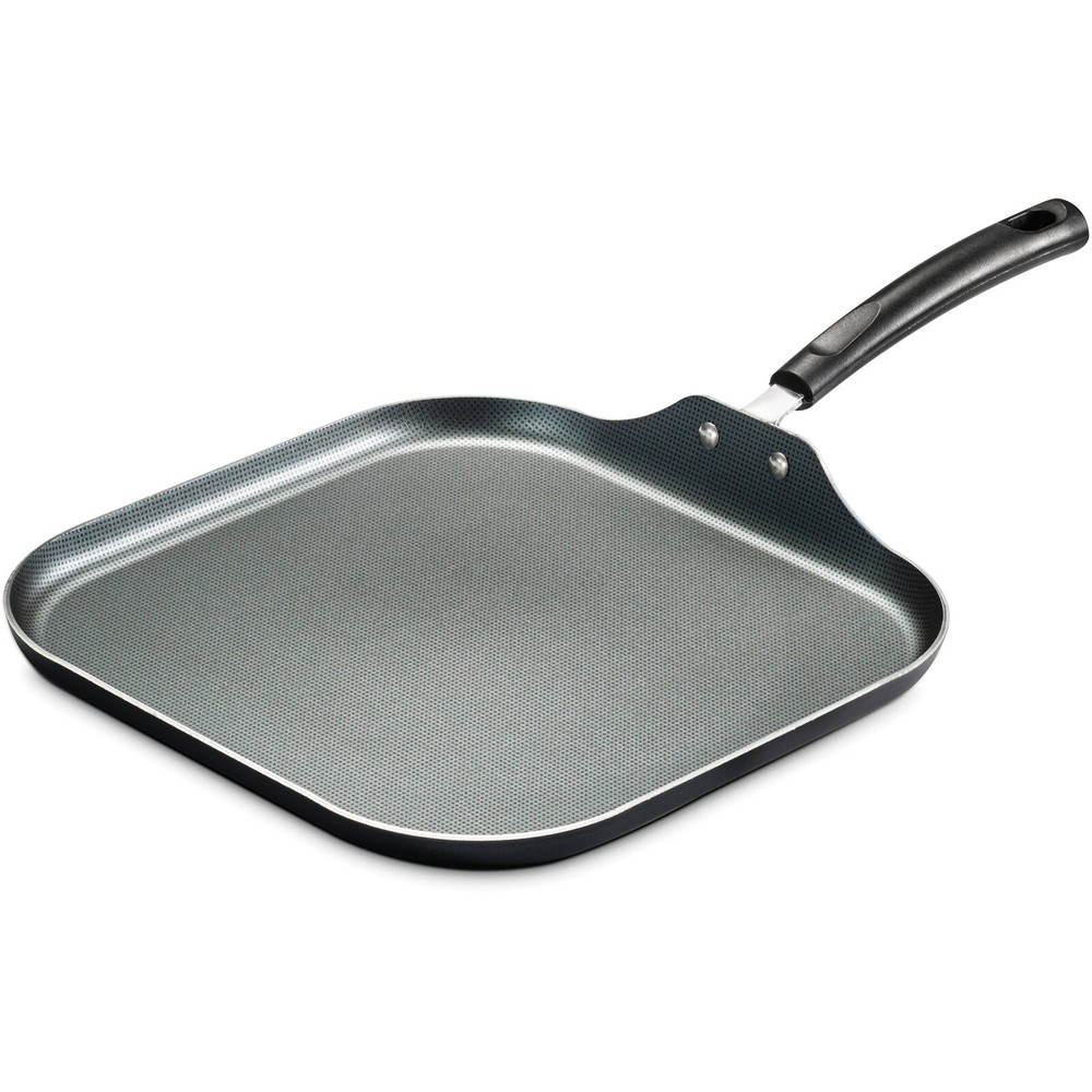 11" Non-Stick Aluminum Square Griddle Lightweight Riveted Handle Kitchen Cooking