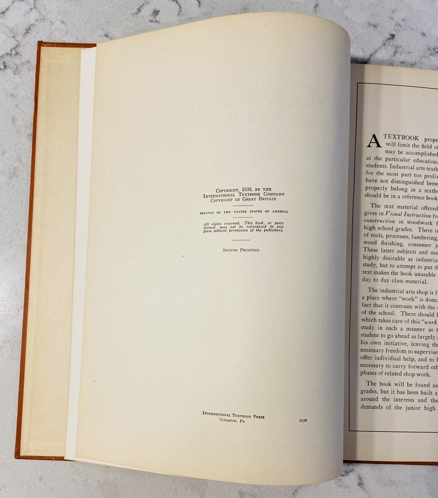 1938 WOODWORKING THROUGH VISUAL INSTRUCTION BY J.I. SOWERS