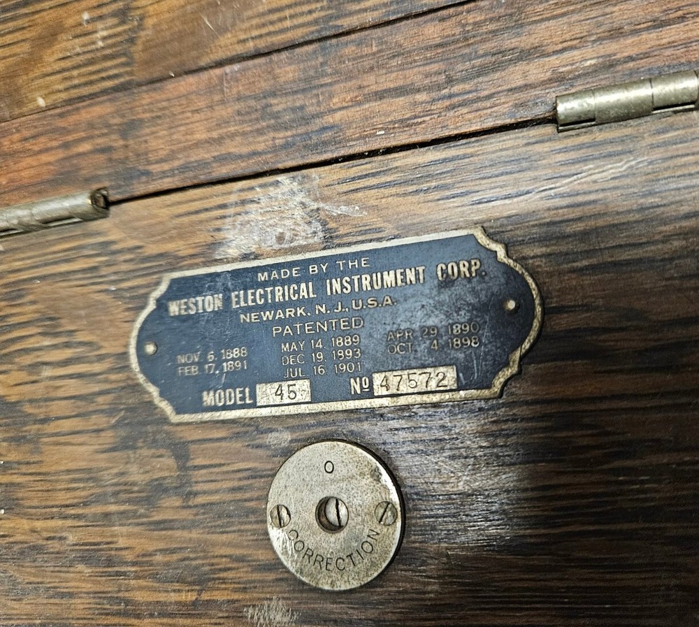 2 X ANTIQUE ELECTRICAL INSTRUMENT VOLTMETER AMMETER WESTON ELECTRONICS