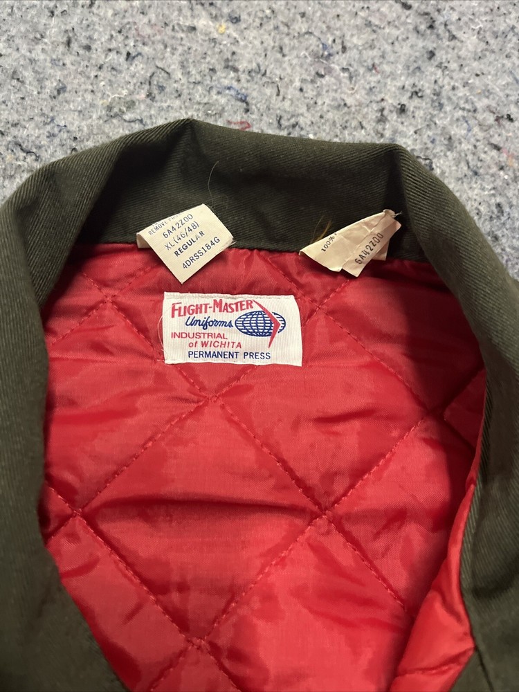 Vintage Continental Patch Flight Master Uniforms XL Jumpsuit Insulated