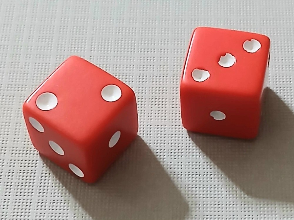 Clue Game 1996 Replacement Part - Dice EUC