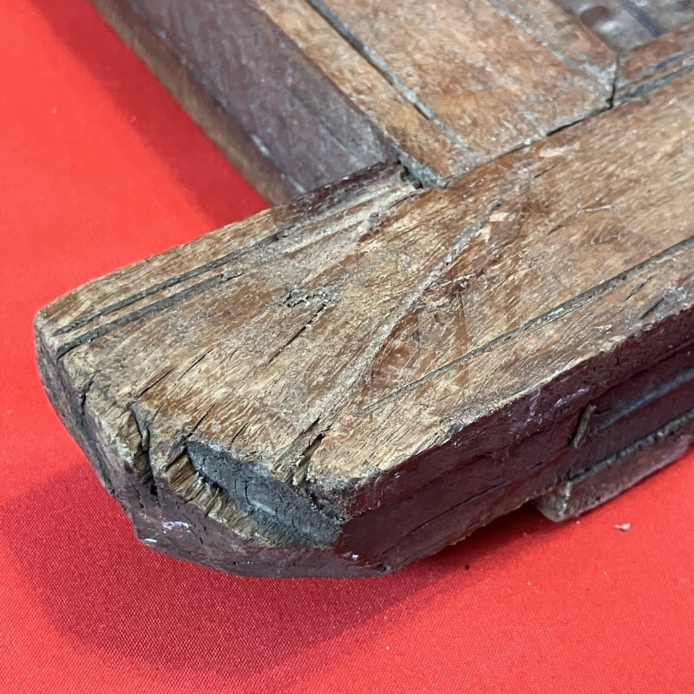 Antique Wooden Wall Decor Mirror / Window Panel / Framed Hand Primitive Crafted