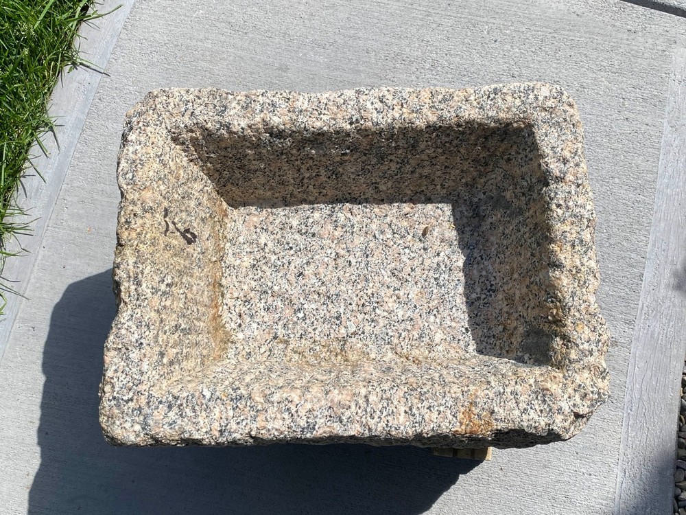 antique granite trough #9