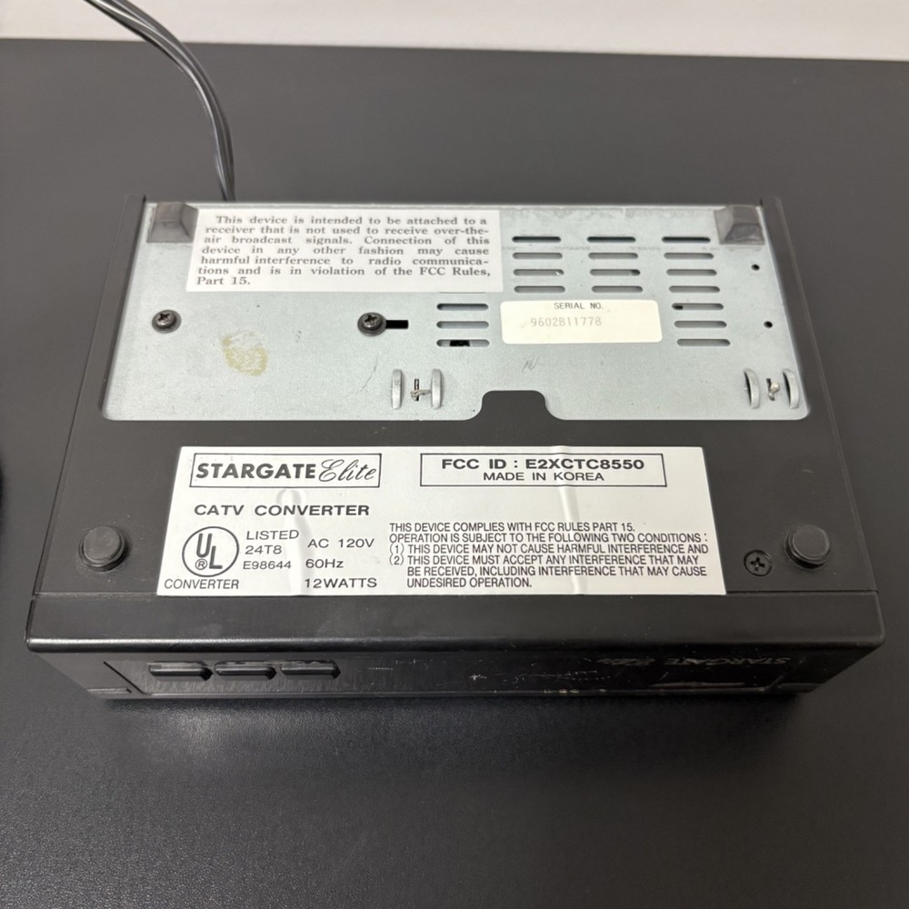 Everquest Stargate Elite CATV Converter (Turns On, Not Fully Tested)