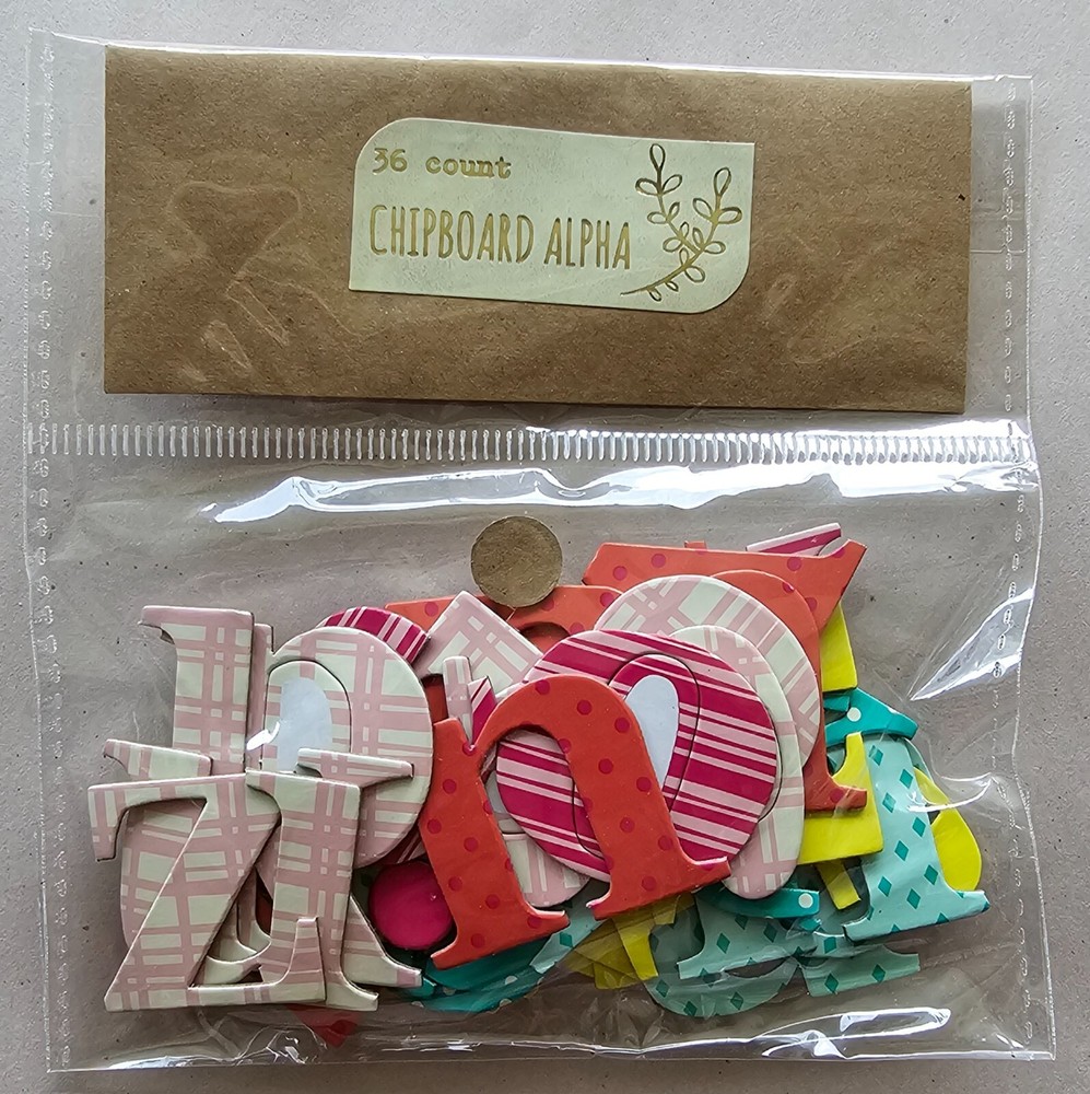 36 Count Alphabet Chipboard Alphabet   Scrapbook Decoration