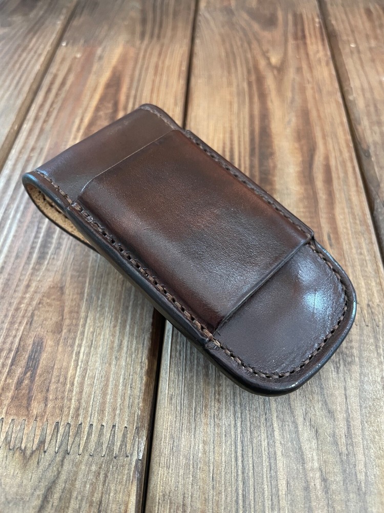 Brown Leather Sheath , horizontal holster for Leatherman Wave