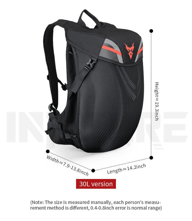 Flash Red Motorcycle Backpack Waterproof Helmet Luggage Backpack Men Accessories