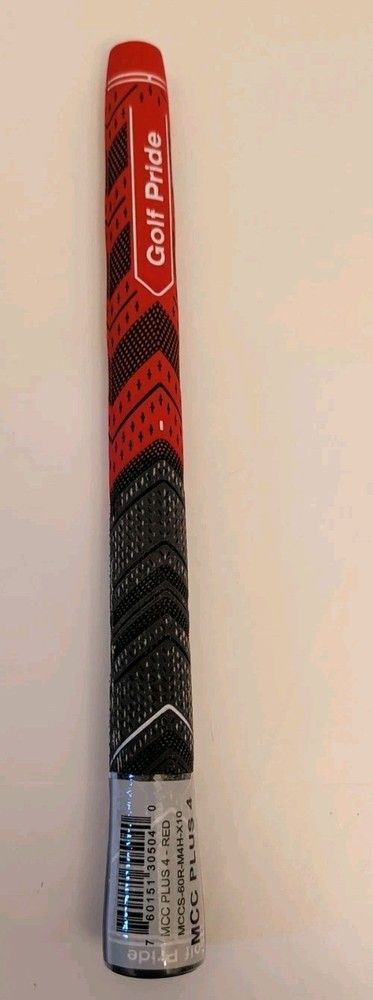 12pk Golf Pride MCC Plus 4 Grey/Red Midsize Grip