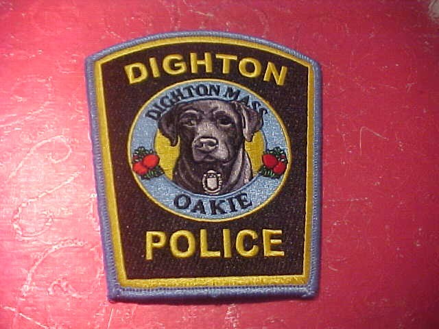 DIGHTON MASSACHUSETTS K-9 POLICE PATCH SHOULDER SIZE UNUSED