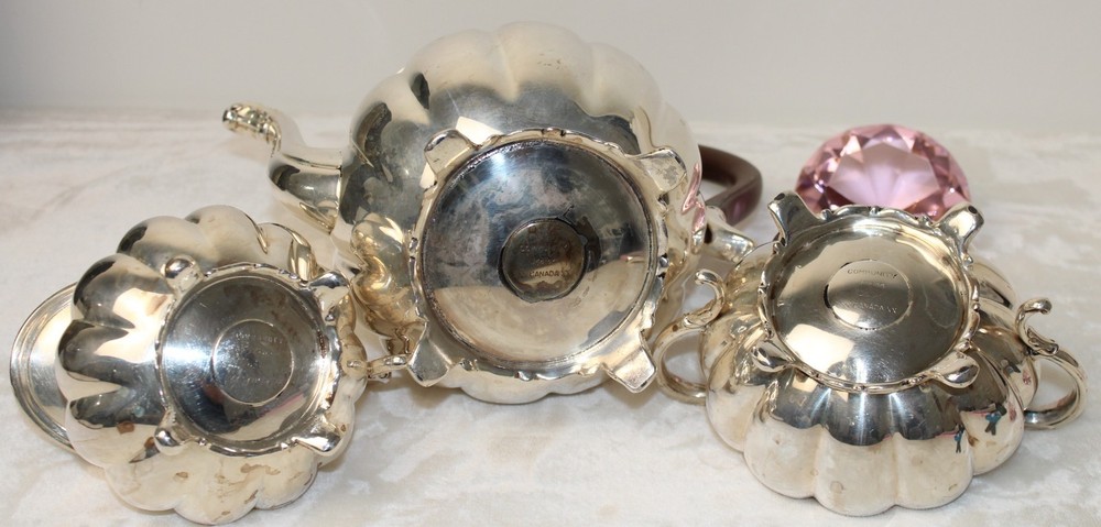 Vintage Community Melon Sheffield Design Silverplate Coffee Tea Set
