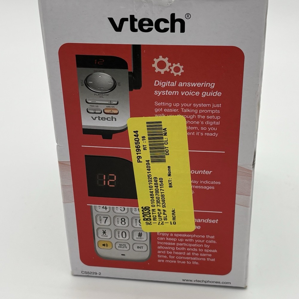VTech CS5229-2 2 Handset Extended Range Cordless Phone with Answering System