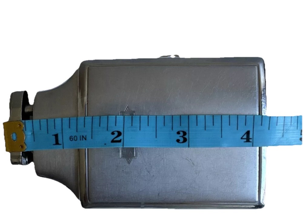 Vintage Ronson Master Case Lighter Cigarette Case Combo Silver-Toned No Mono