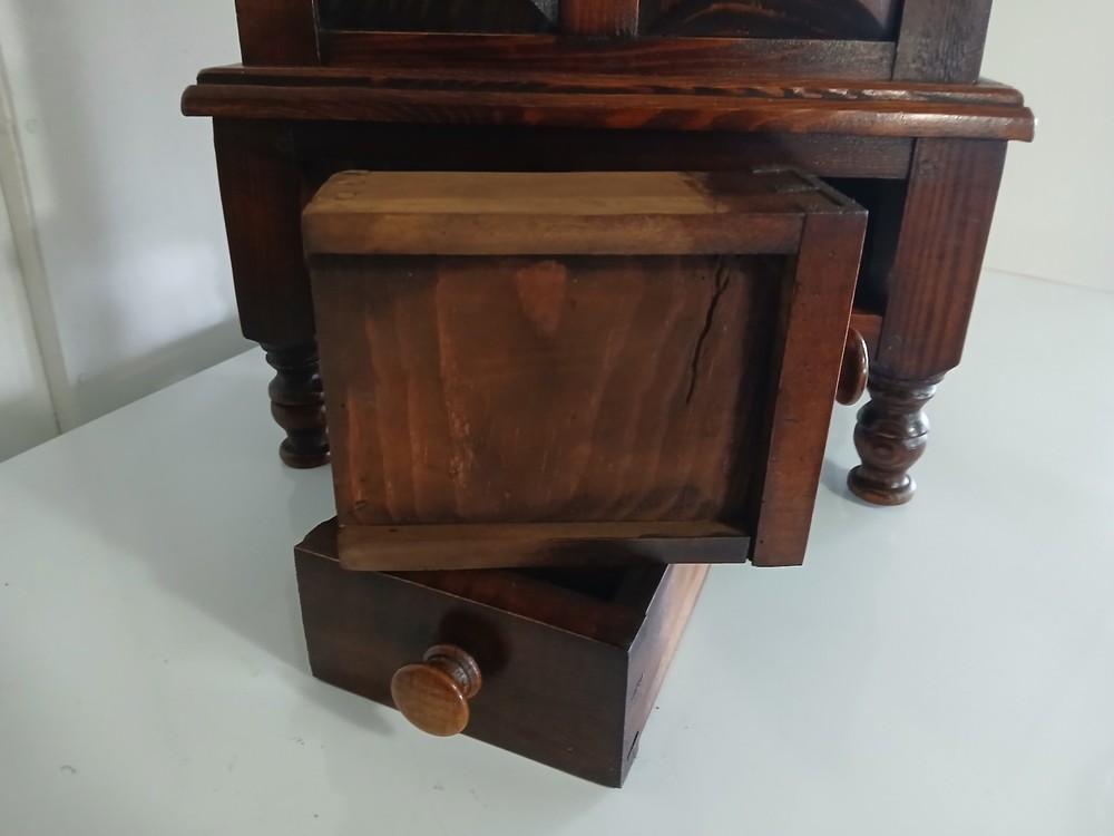 Pine and Tiger Maple Raised Panel Blanket Box / Chest, Hand Dovetailed Drawers
