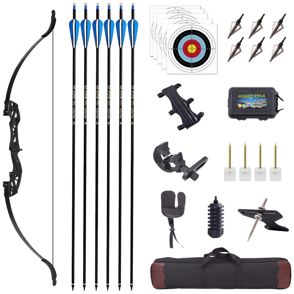 Archery 53'' 40lbs Takedown Recurve Bow Set for Beginner Hunting Target Training
