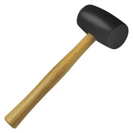 Kraft Tool Dc809 Black Rubber Mallet, 28 Oz