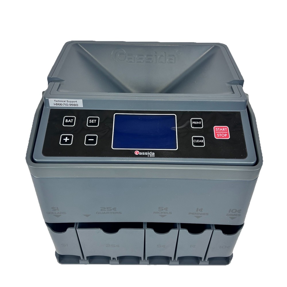 Cassida C300 Professional USD Coin Counter Sorter Great Tested Working