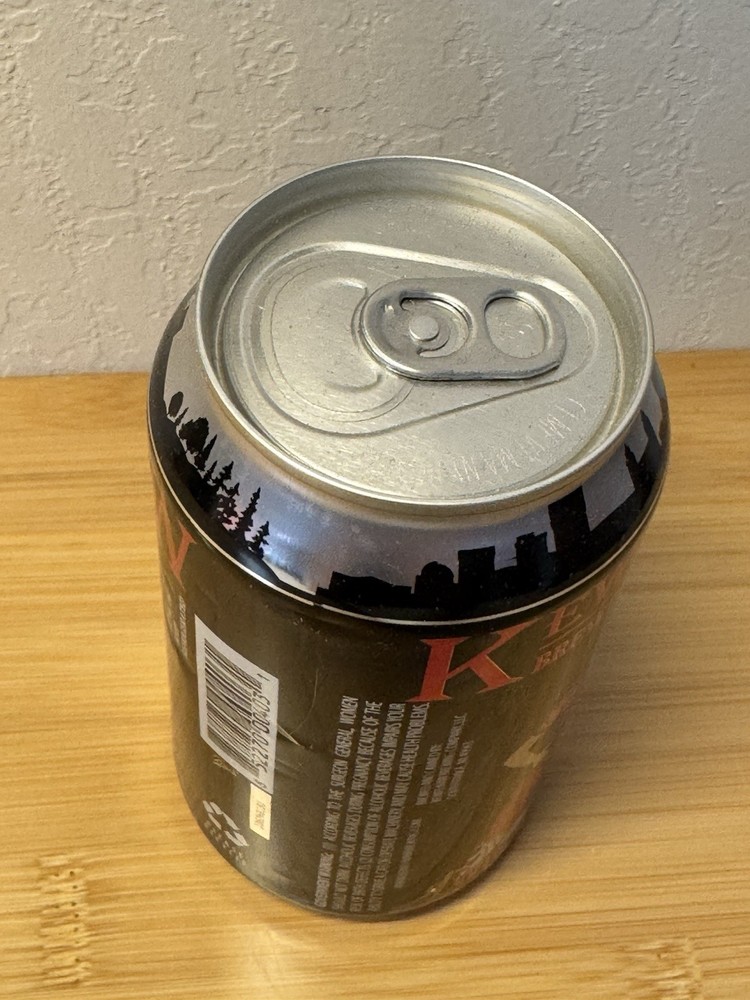 Keweenaw Widow Maker Black Ale - Empty Beer Can Bottom Opened
