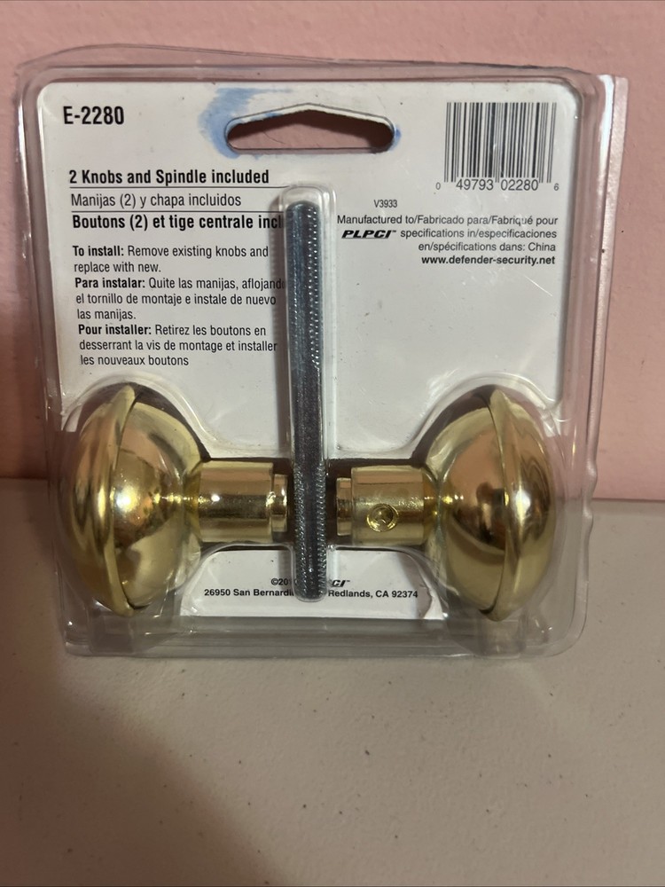 Prime Line Defender Security Entry Door Knobs E-2280 2 1/4” Diameter
