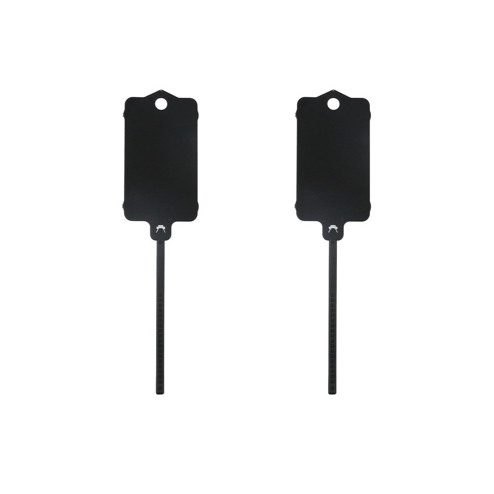 50PCS Black Waterproof Plastic Tags Writable Hanging Tags Self Locking Cable