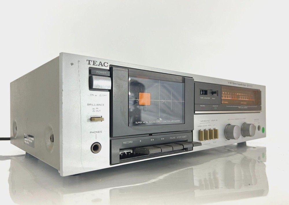 TEAC V-30 Stereo Audio Cassette Tape Deck Component Japan - Broken Record Button