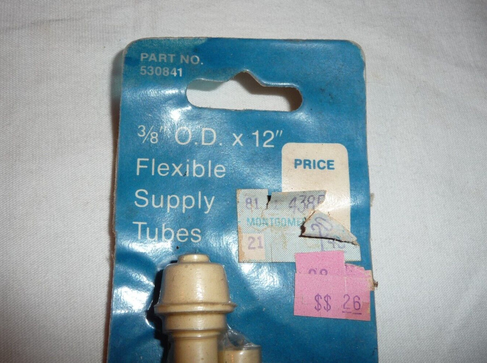 Genova Poly Riser 3/8 O.D. x 12" flexible supply tubes For Sinks & Lavatories