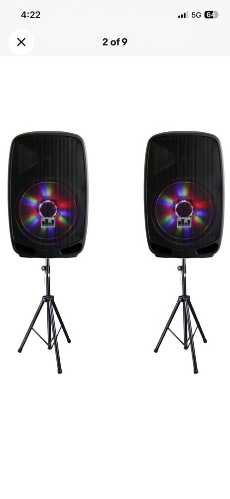 MUSYSIC Complete DJ System 4000W MIDI Controller CD USB Active 15" Speakers
