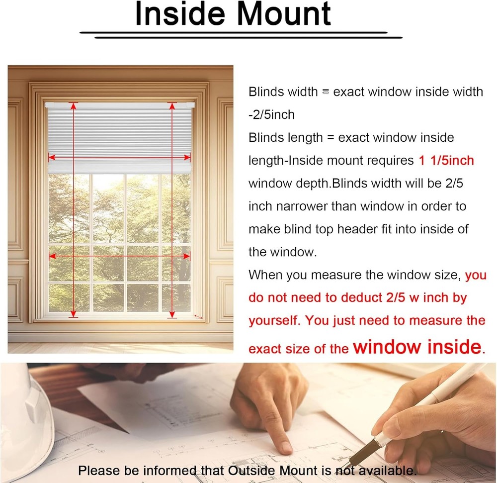 Wireless cellular blinds, light-filtering cellular blinds, easy to install