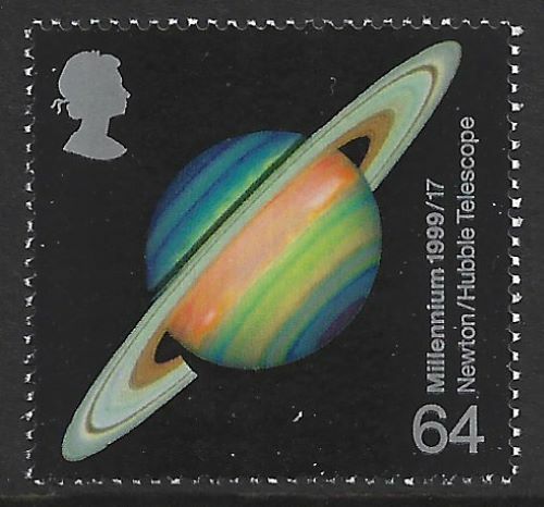 Saturn illustrated on 1999 stamp