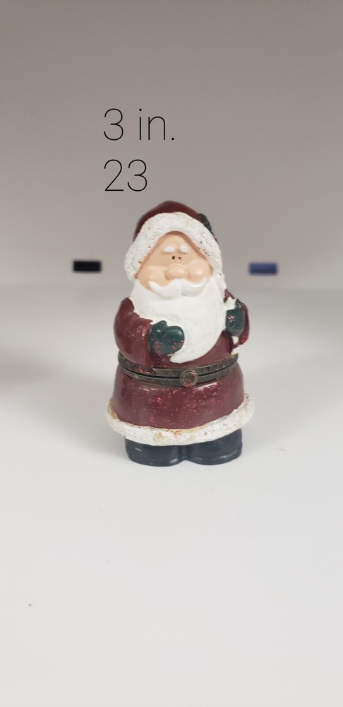 3" Santa Clause Hinged Trinket Box #23
