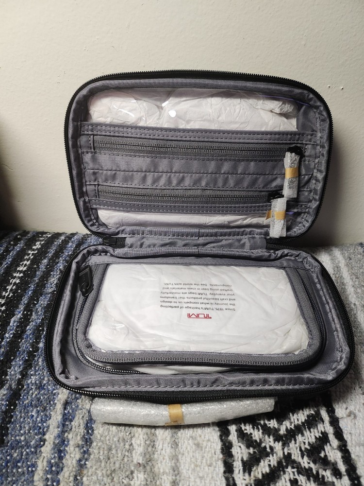 TUMI Split Travel Kit Pre-owned (Orange Bowl Logo) Unused