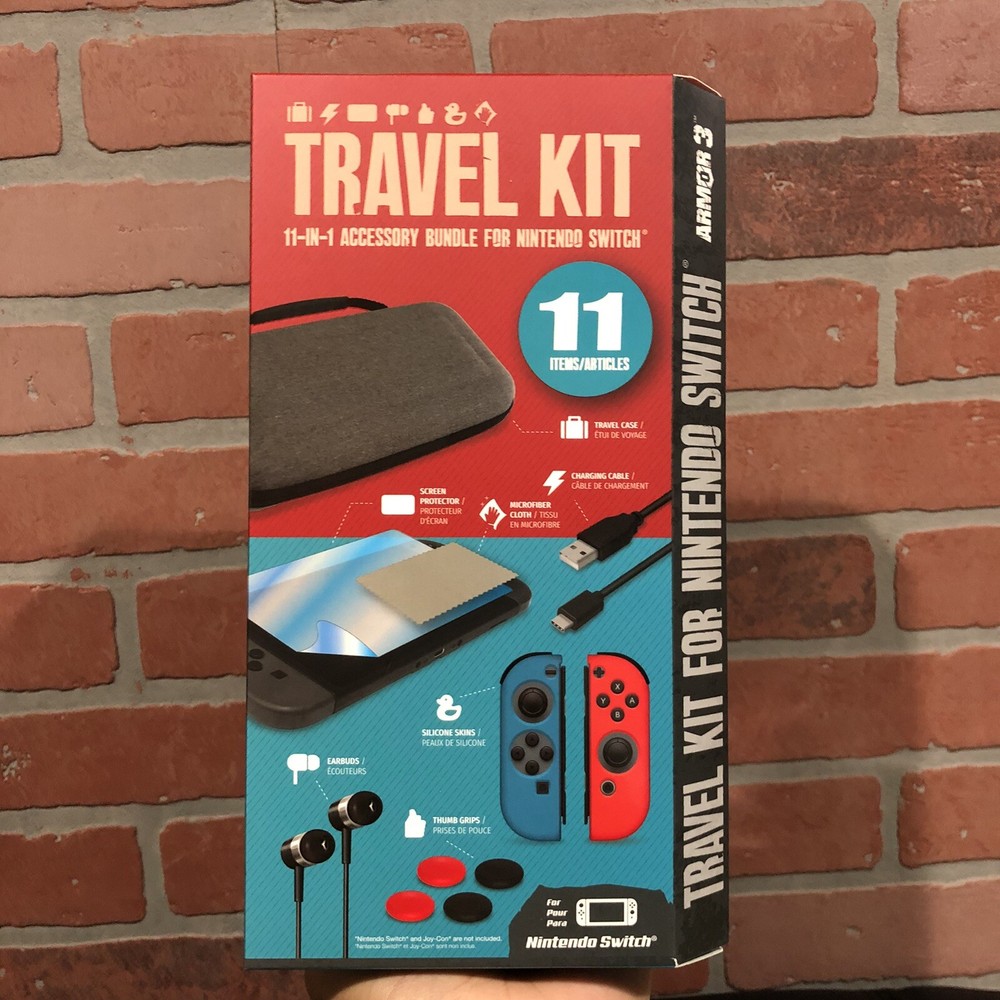 New Armor3 Travel Kit Starter Accessory Kit Bundle Switch for Nintendo Switch