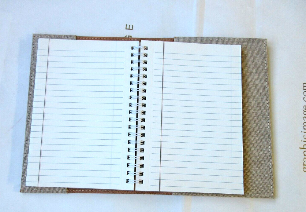 Metropolis Graphic Image 7" Refillable Notebook Leather Cover Spiral Insert