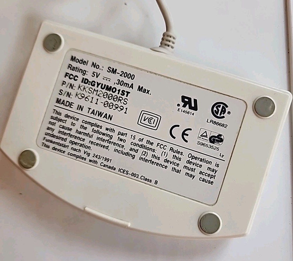 PC Concepts Synaptics Touch Pad SM-2000 KKSM2000RS Serial Mouse **UNTESTED**