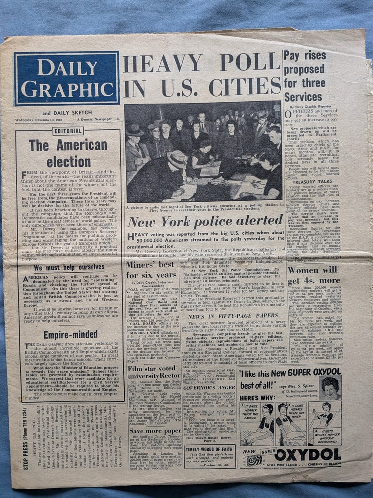 5 1948 original newspapers
