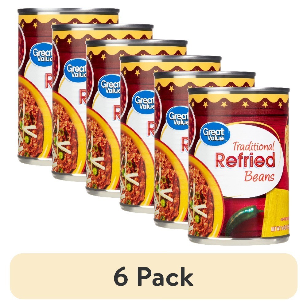 Traditional Refried Beans, 16 oz (6 Pack)