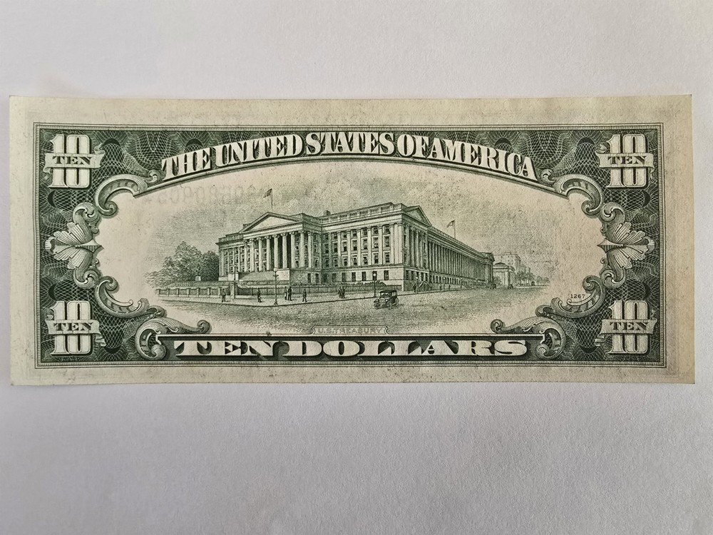 1934-A $10 Silver Certificate Currency Note Blue Seal