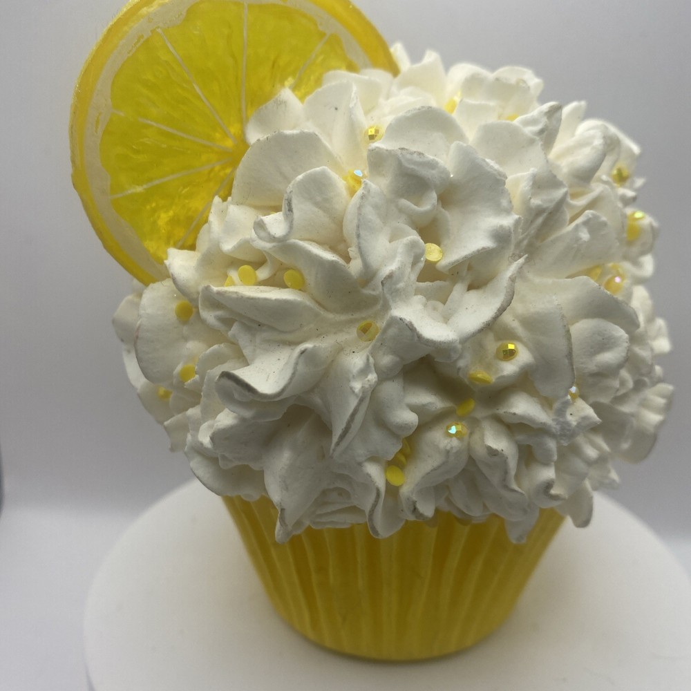 Faux  Lemon Cupcake Approximately 4 Inches! Not Edible!