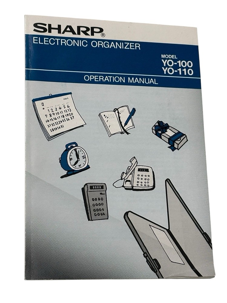 Sharp YO-100 YO-110 Electronic Organizer Operation Manual Original Instruction