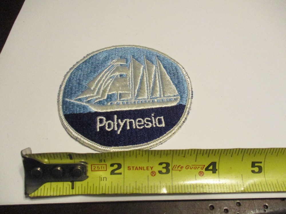 GEMSCO  NOS BAREFOOT CRUISES POLYNESIA FL ORIGINAL FLA MINT 70'S PATCH 3 3/4''