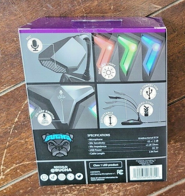 LED Gaming Microphone for PC (2020, Bugha) Free Shipping!